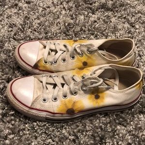 painted white converse